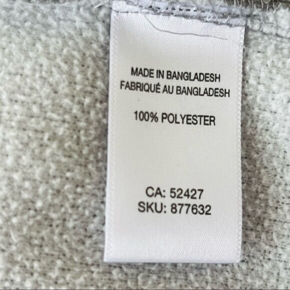 Monkey Bars grey fleece hoodie girls red zipper stars on left side size 4 - Picture 6 of 7